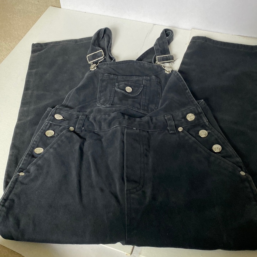 French Toast Black Denim Overalls